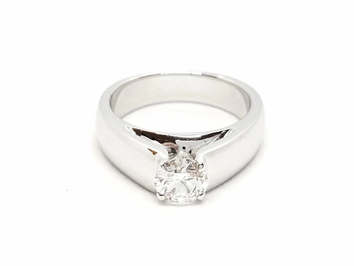Solitaire Ring White Gold Diamond - Image 5