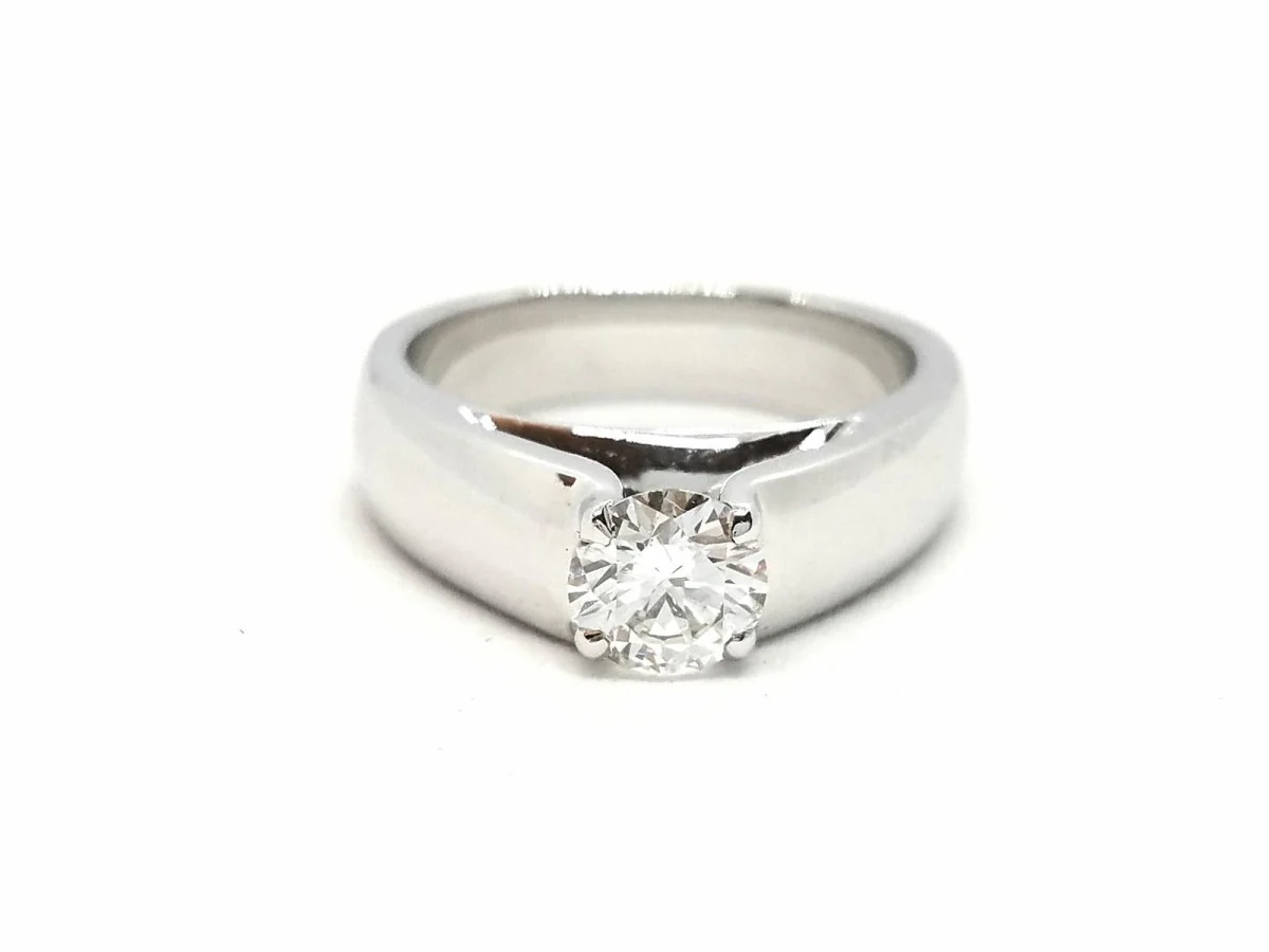 Solitaire Ring White Gold Diamond - Image 6