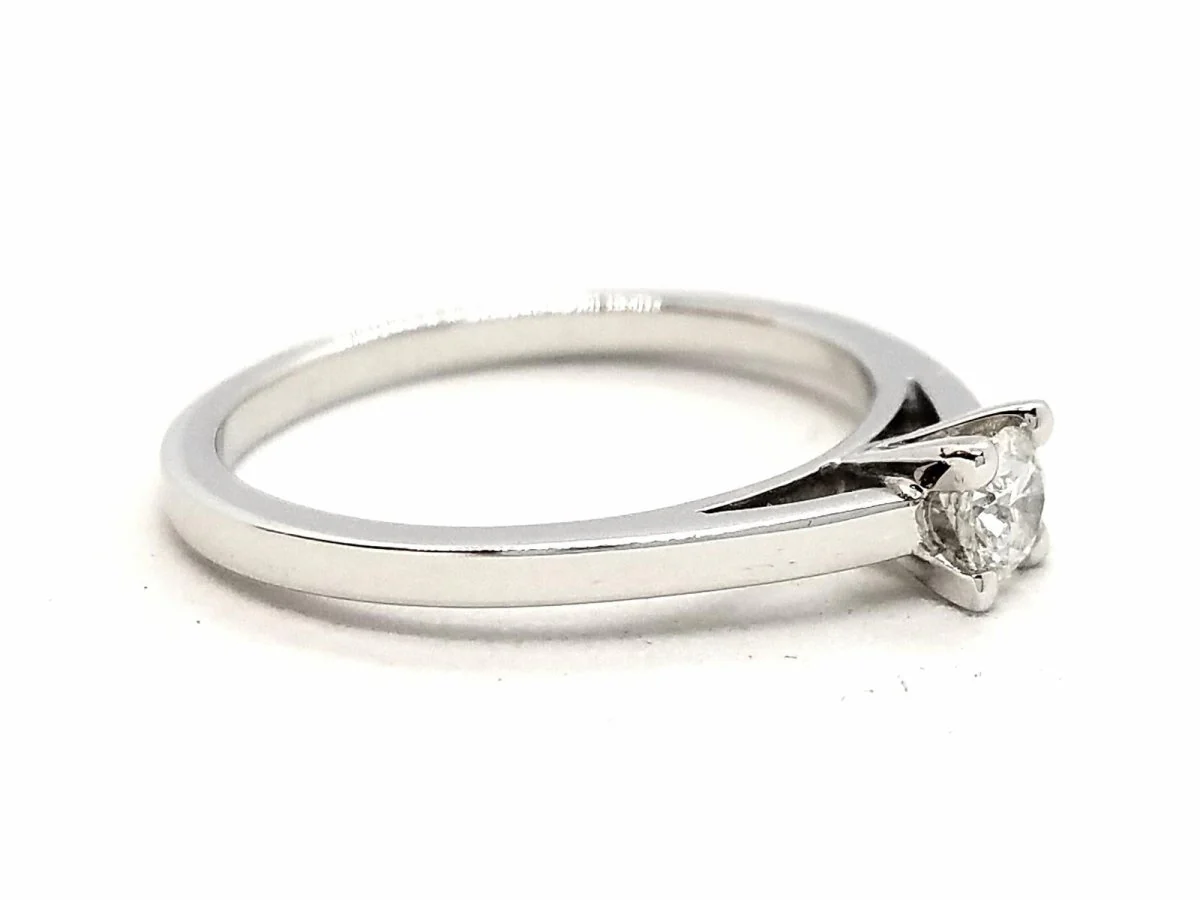 Solitaire Ring White Gold Diamond - Image 10
