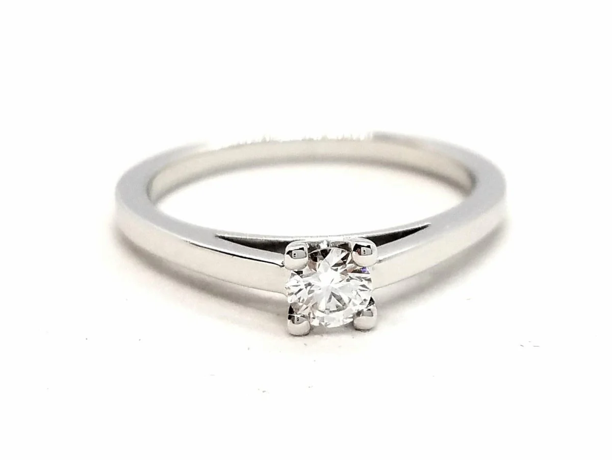 Solitaire Ring White Gold Diamond - Image 12