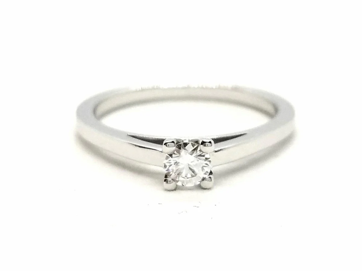 Solitaire Ring White Gold Diamond - Image 4