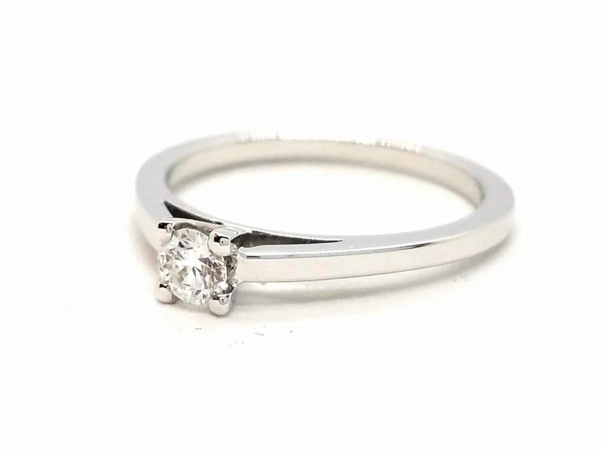 Solitaire Ring White Gold Diamond - Image 5