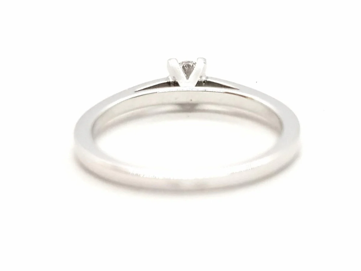 Solitaire Ring White Gold Diamond - Image 8