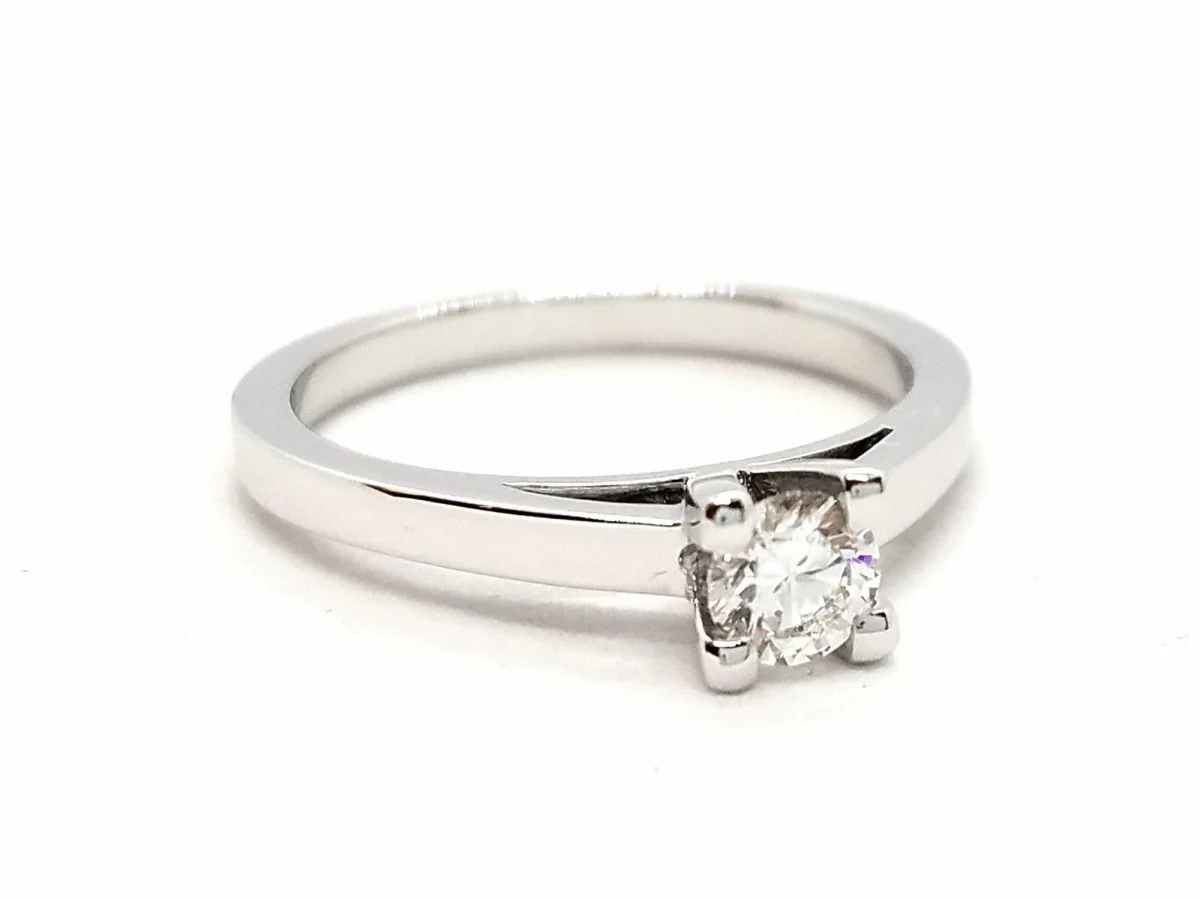 Solitaire Ring White Gold Diamond - Image 10