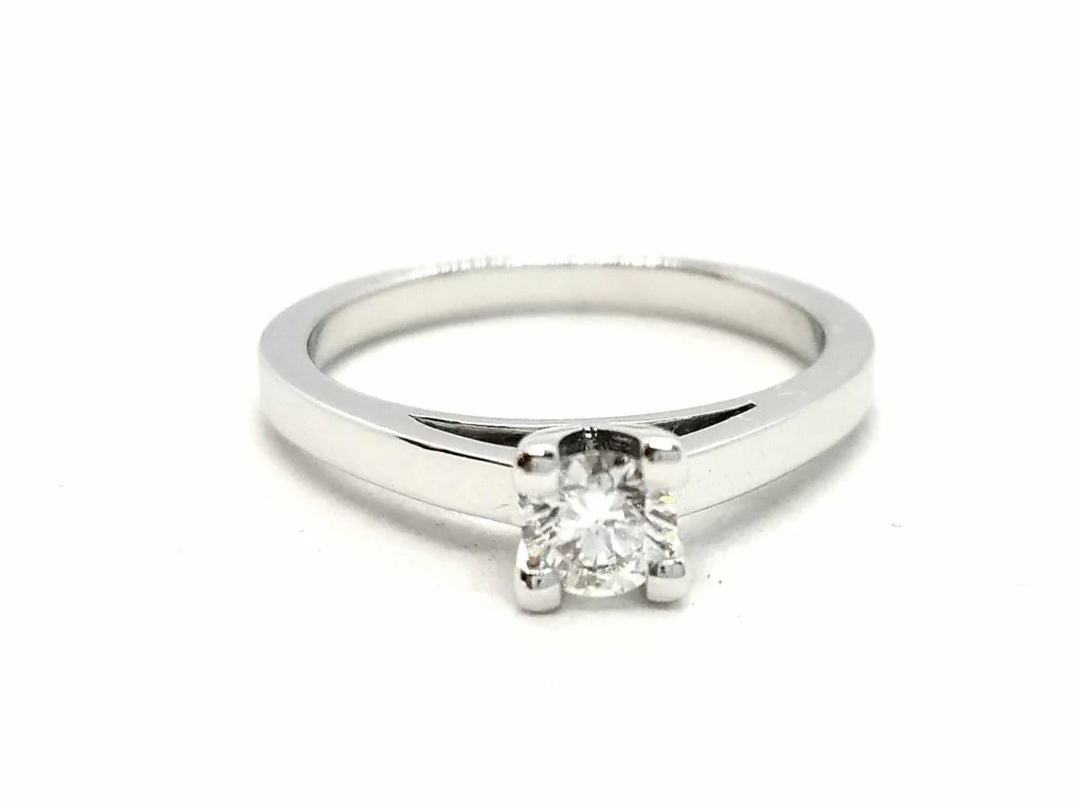 Solitaire Ring White Gold Diamond - Image 13