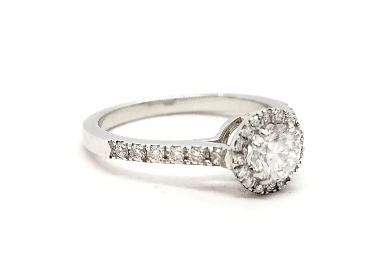 Solitaire Ring White Gold Diamond - Image 13