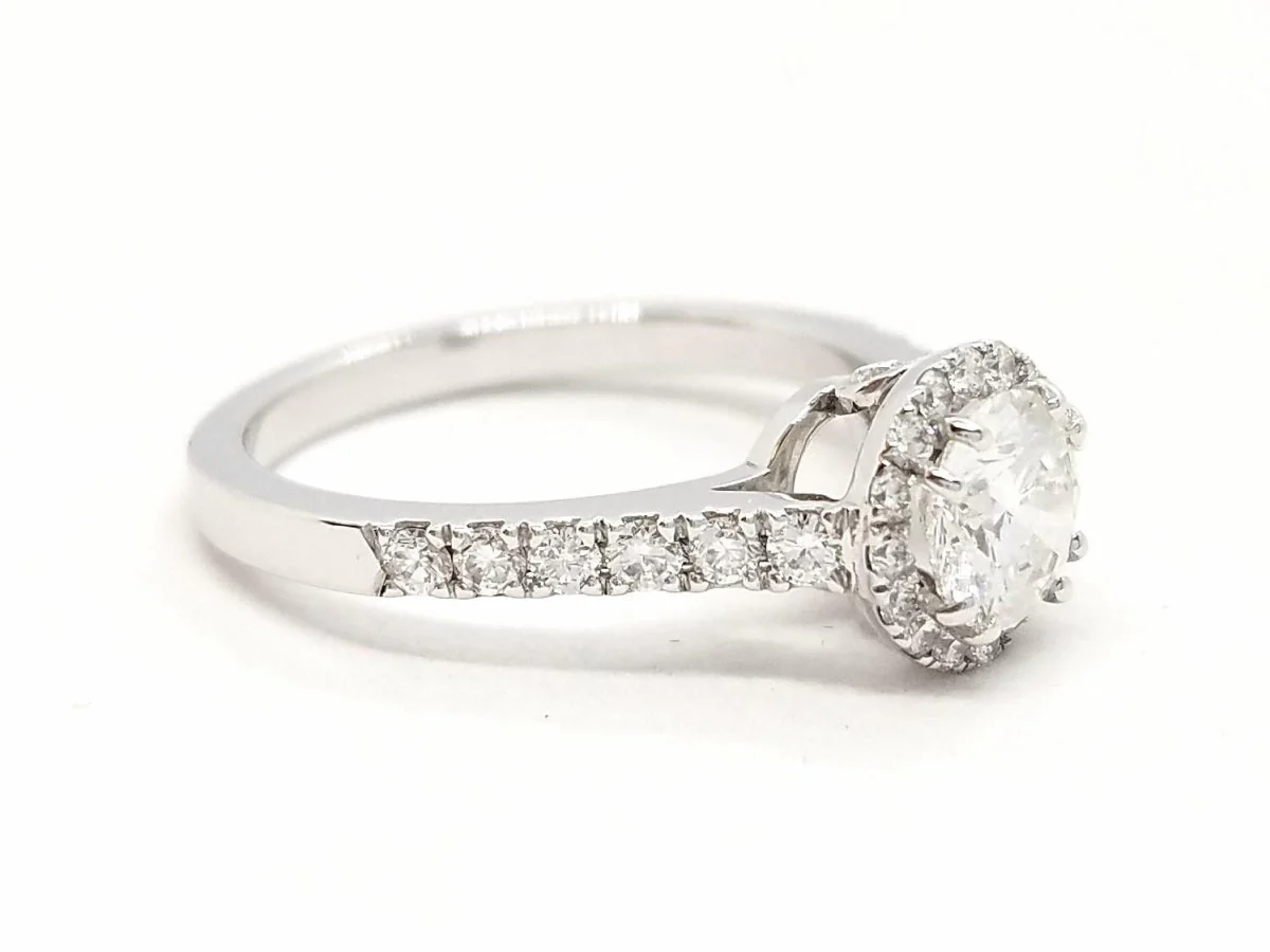 Solitaire Ring White Gold Diamond - Image 14
