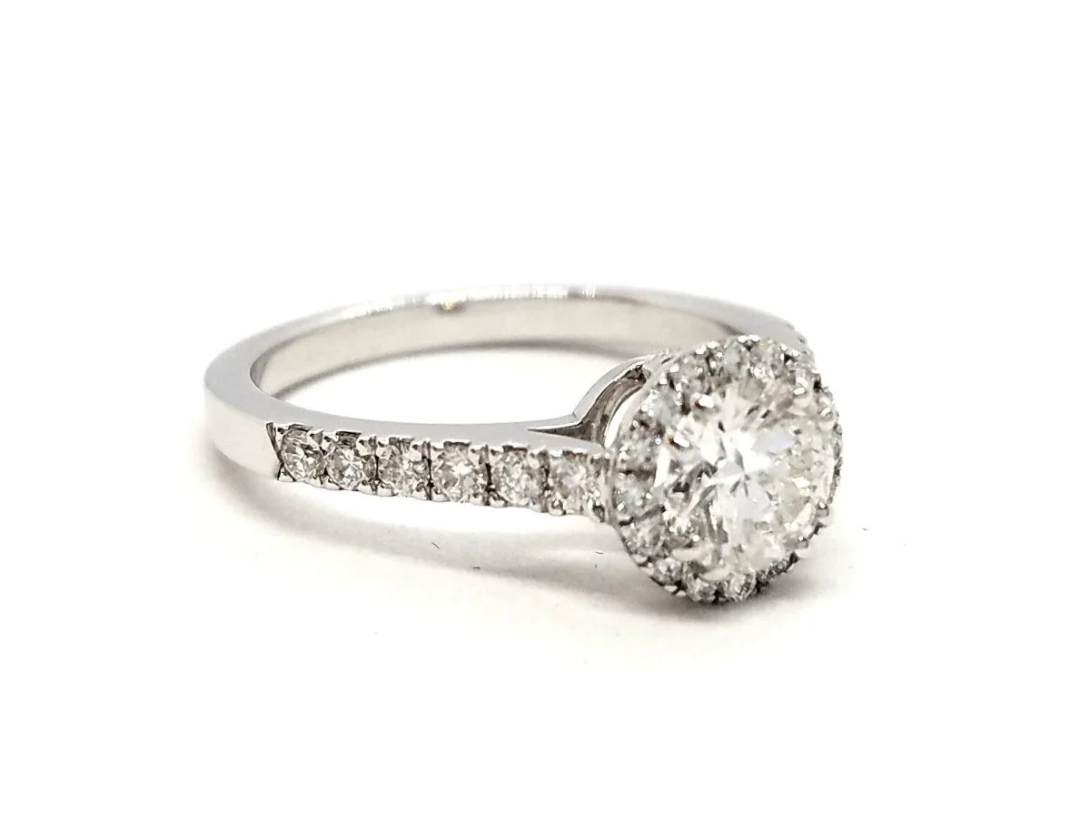 Solitaire Ring White Gold Diamond - Image 15