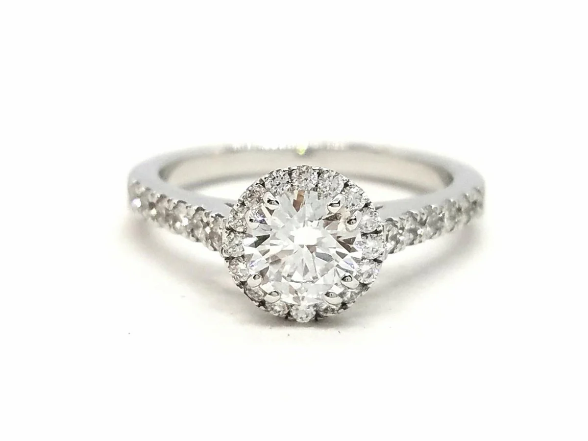Solitaire Ring White Gold Diamond - Image 3