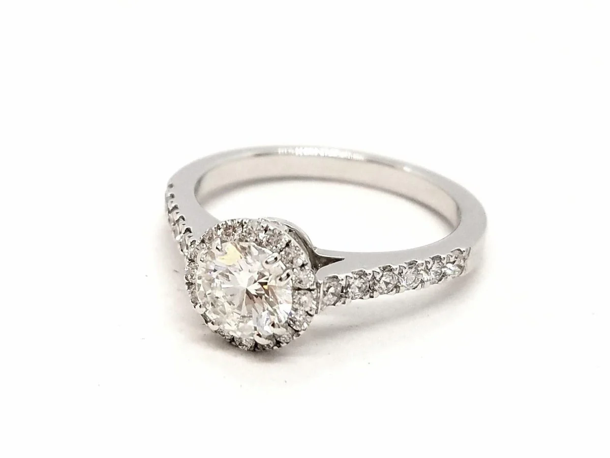 Solitaire Ring White Gold Diamond - Image 4
