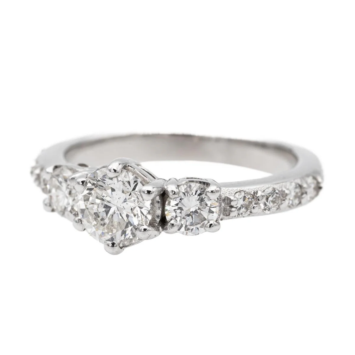 Solitaire Ring White Gold Diamond - Image 3