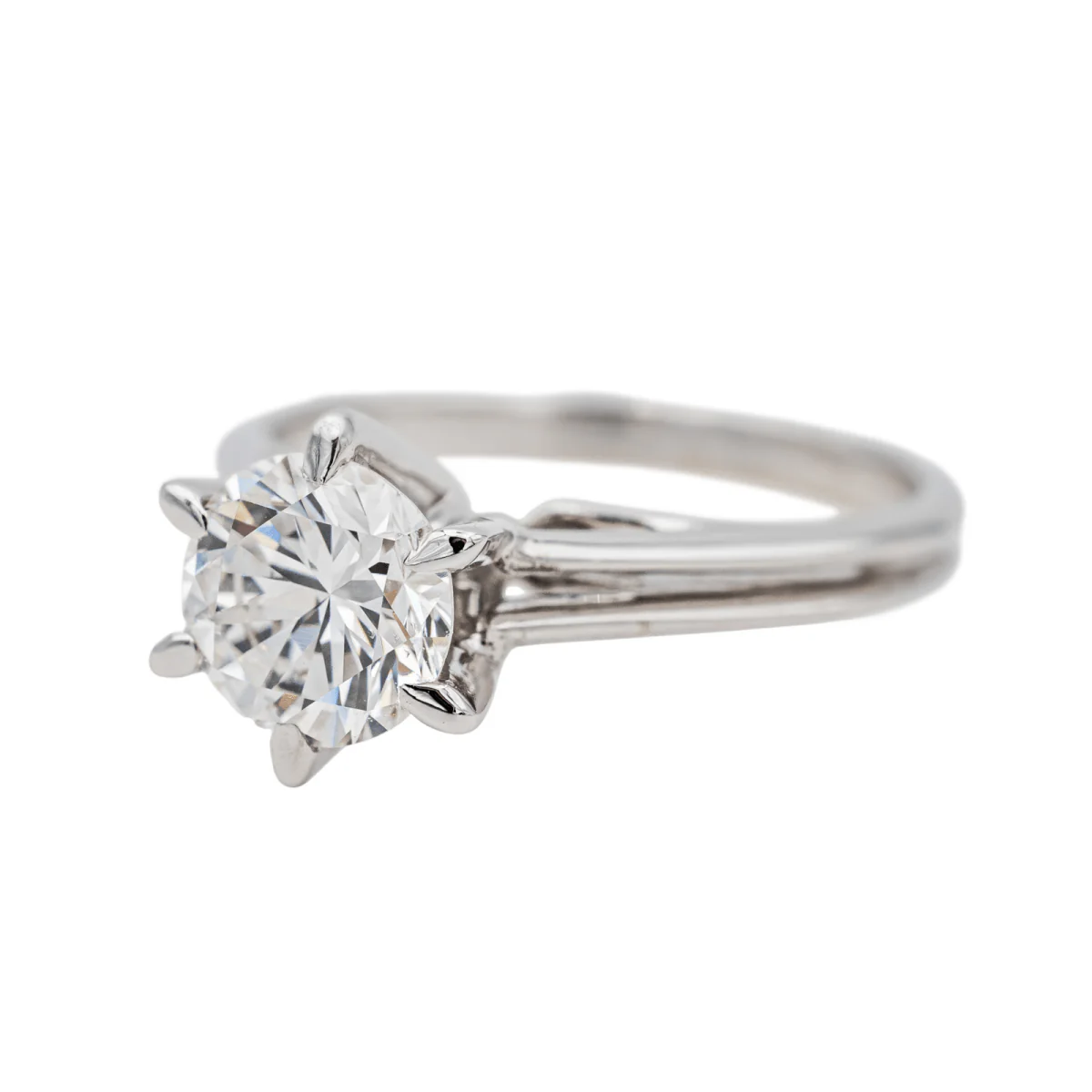 Ring Solitaire in white gold and diamond - Image 3