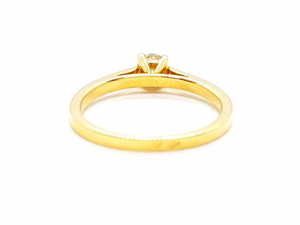 Solitaire Ring Yellow Gold Diamond - Image 10