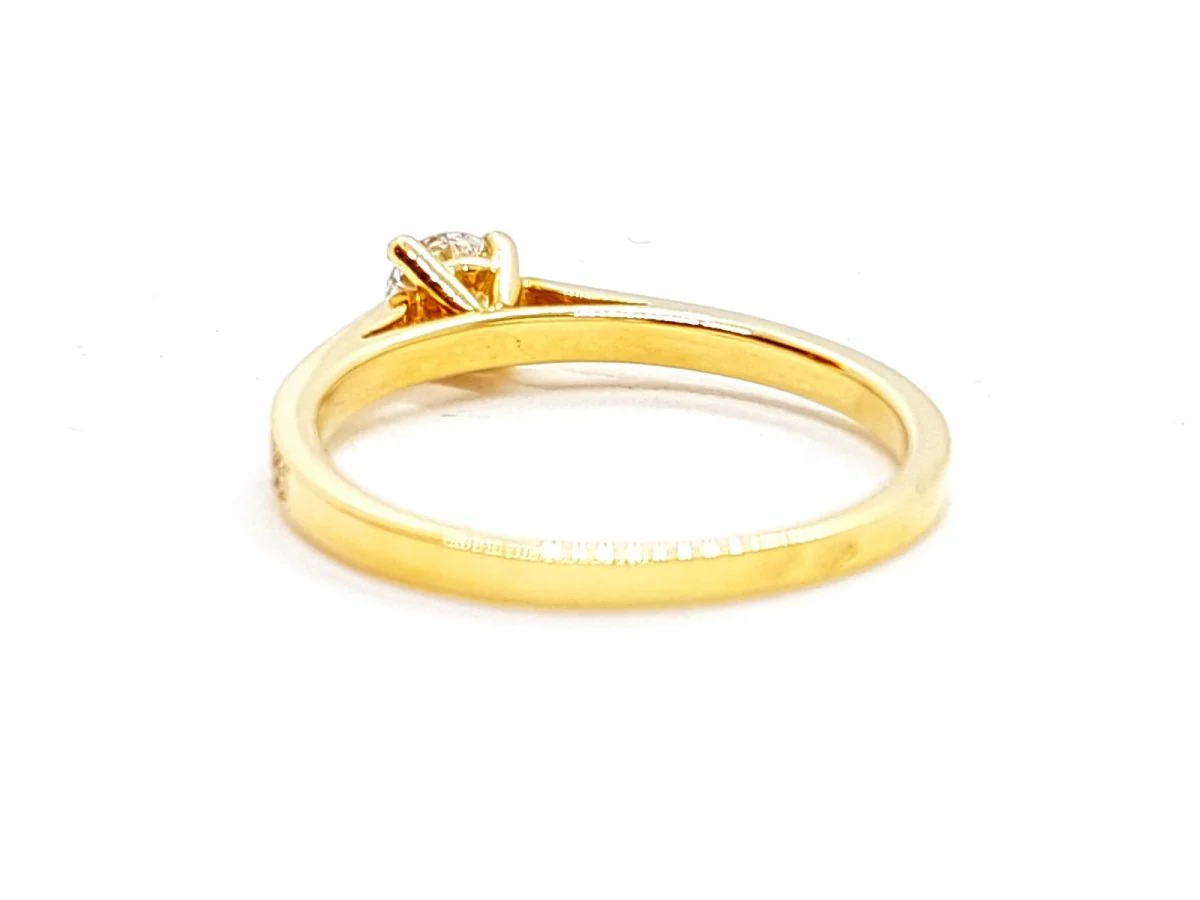 Solitaire Ring Yellow Gold Diamond - Image 15