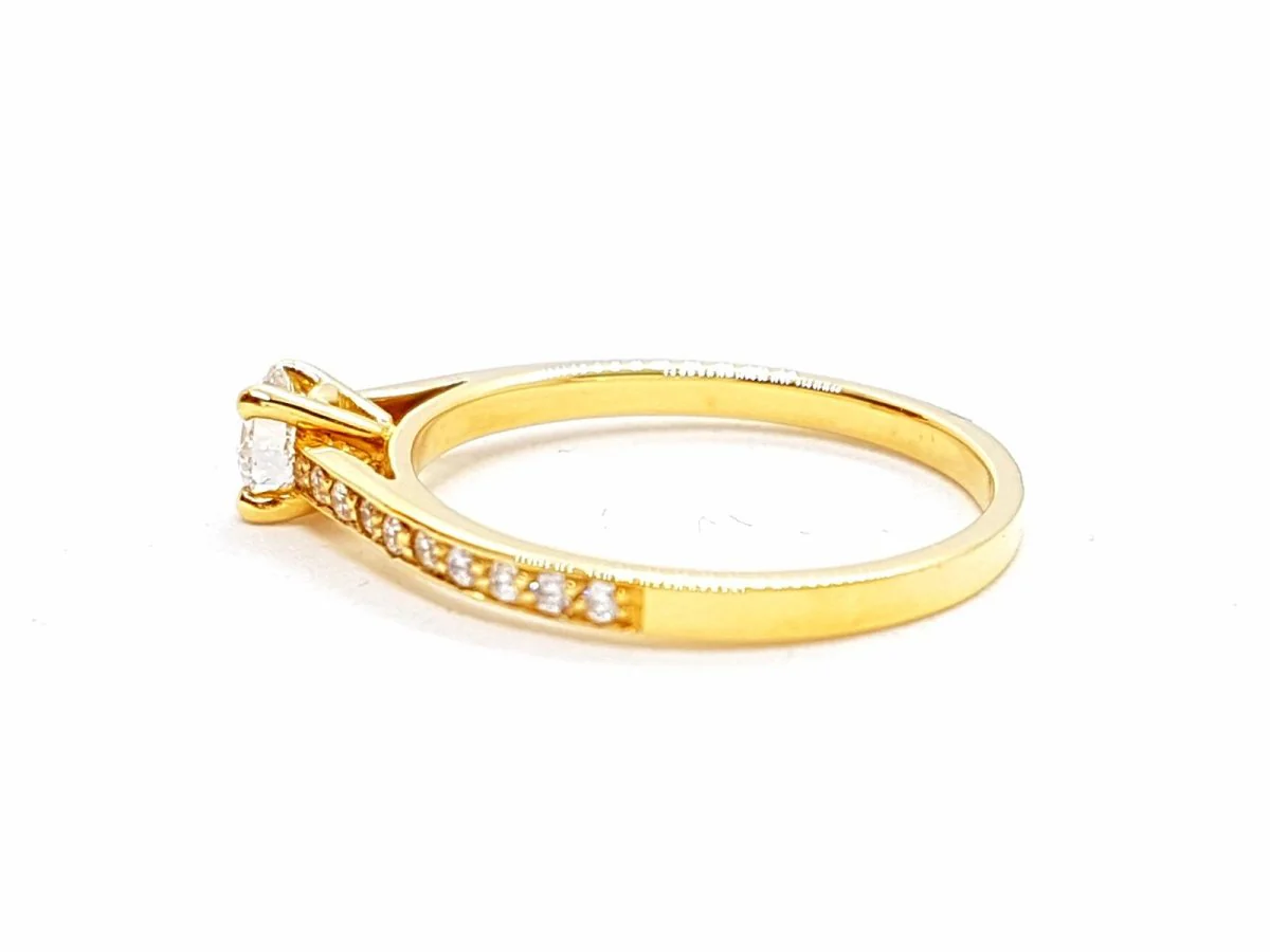 Solitaire Ring Yellow Gold Diamond - Image 16
