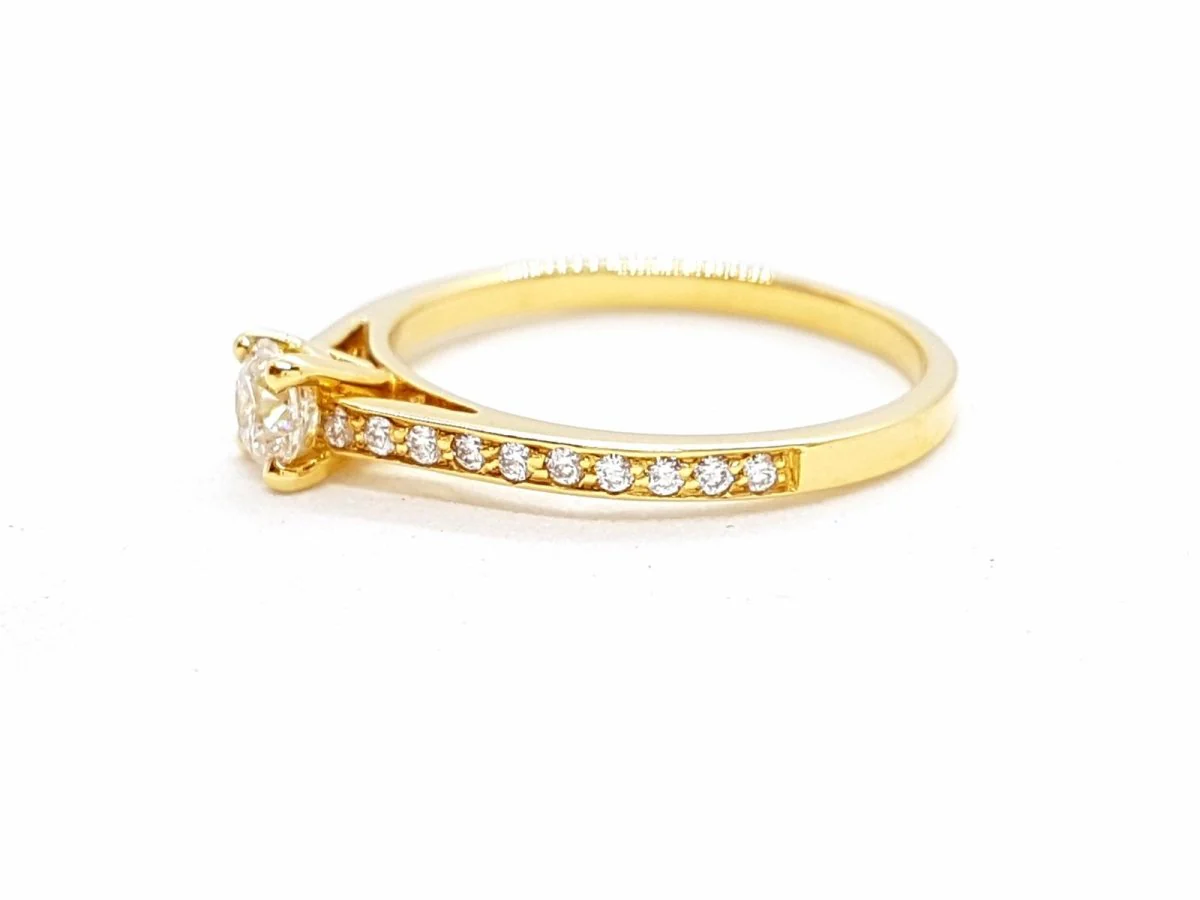 Solitaire Ring Yellow Gold Diamond - Image 18