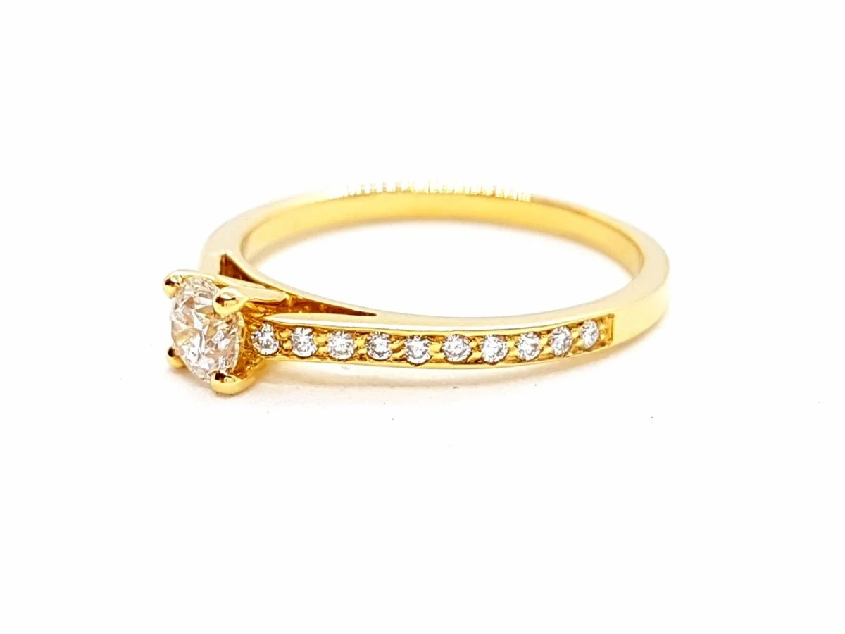 Solitaire Ring Yellow Gold Diamond - Image 19