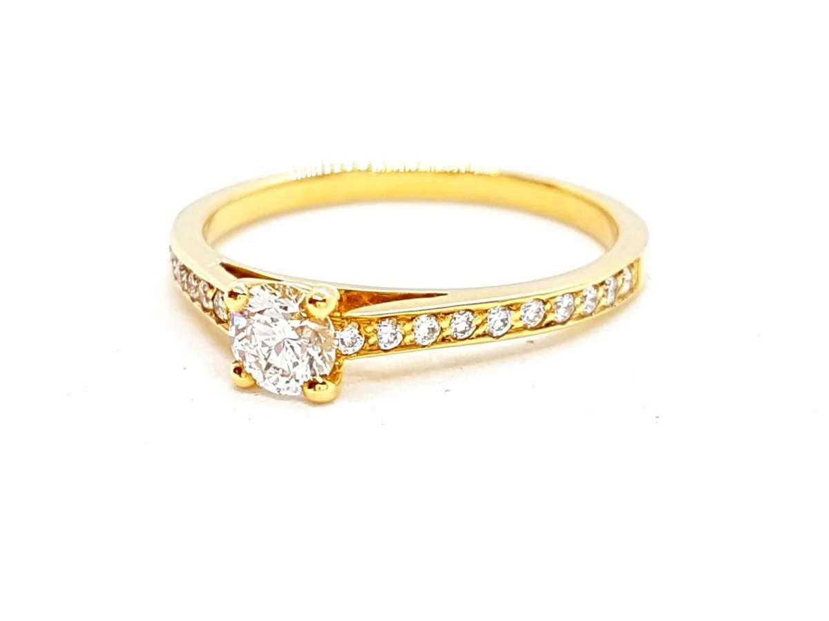 Solitaire Ring Yellow Gold Diamond - Image 21