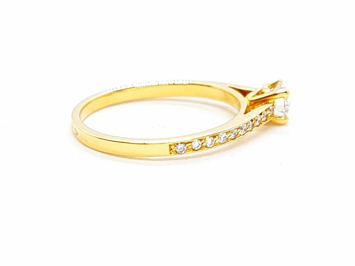 Solitaire Ring Yellow Gold Diamond - Image 8