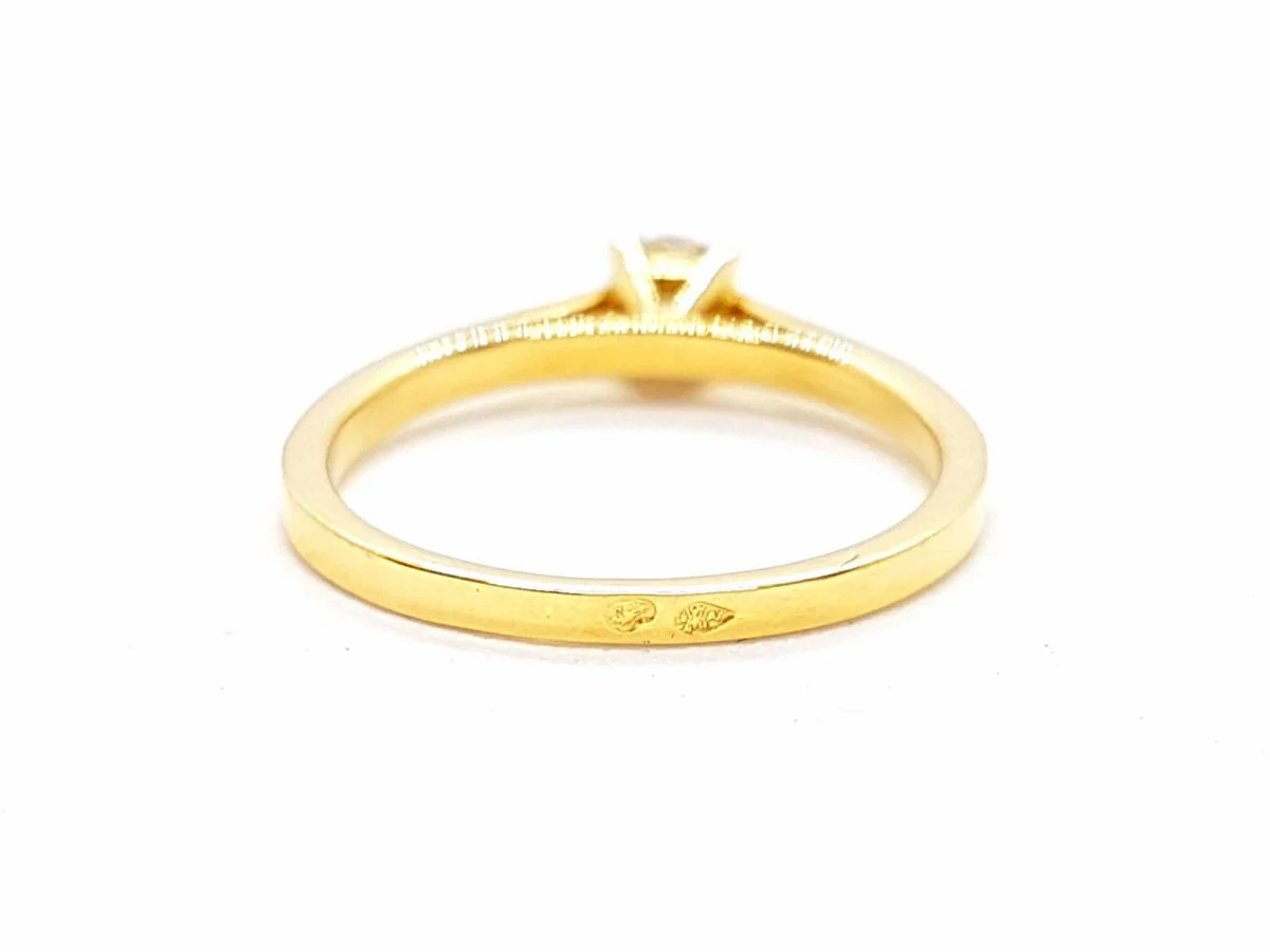 Solitaire Ring Yellow Gold Diamond - Image 9