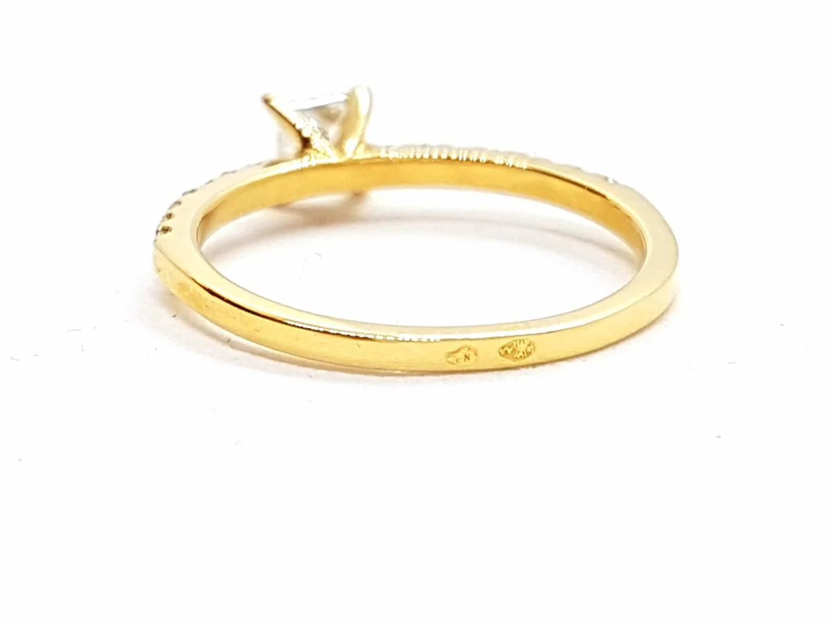 Solitaire Ring Yellow gold Diamond - Image 10