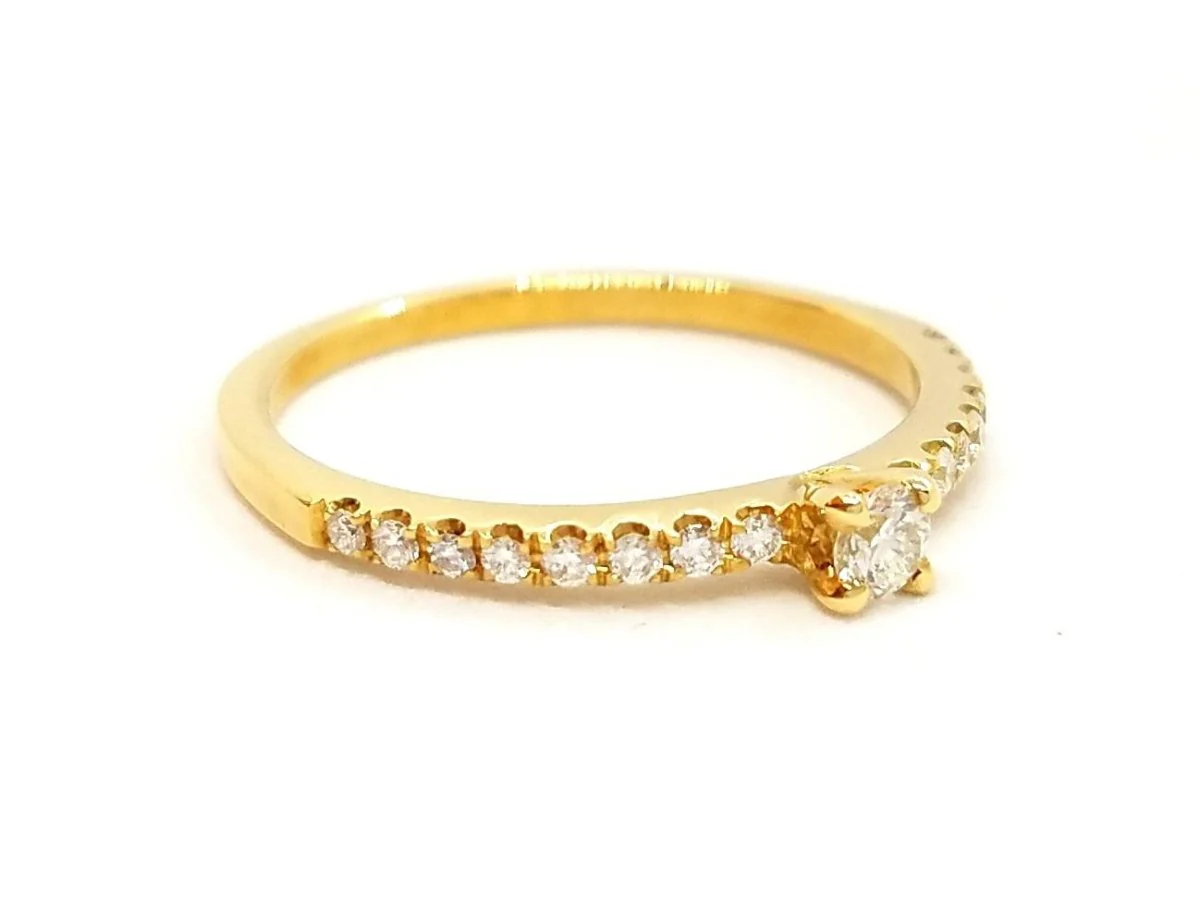 Solitaire Ring Yellow Gold Diamond - Image 10