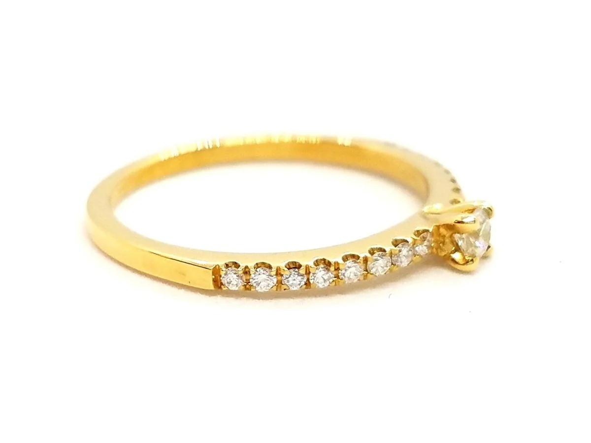 Solitaire Ring Yellow Gold Diamond - Image 11