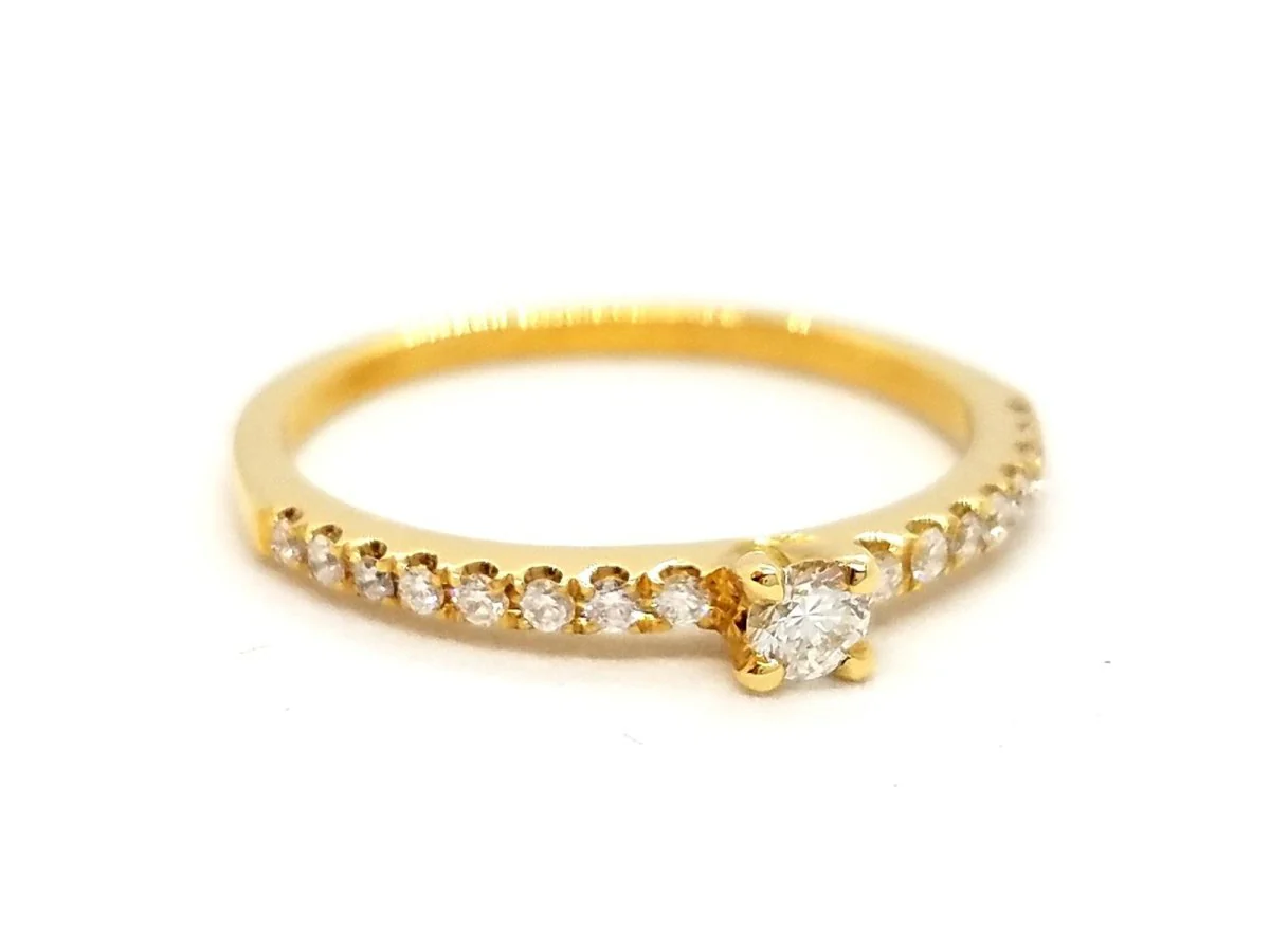 Solitaire Ring Yellow Gold Diamond - Image 13