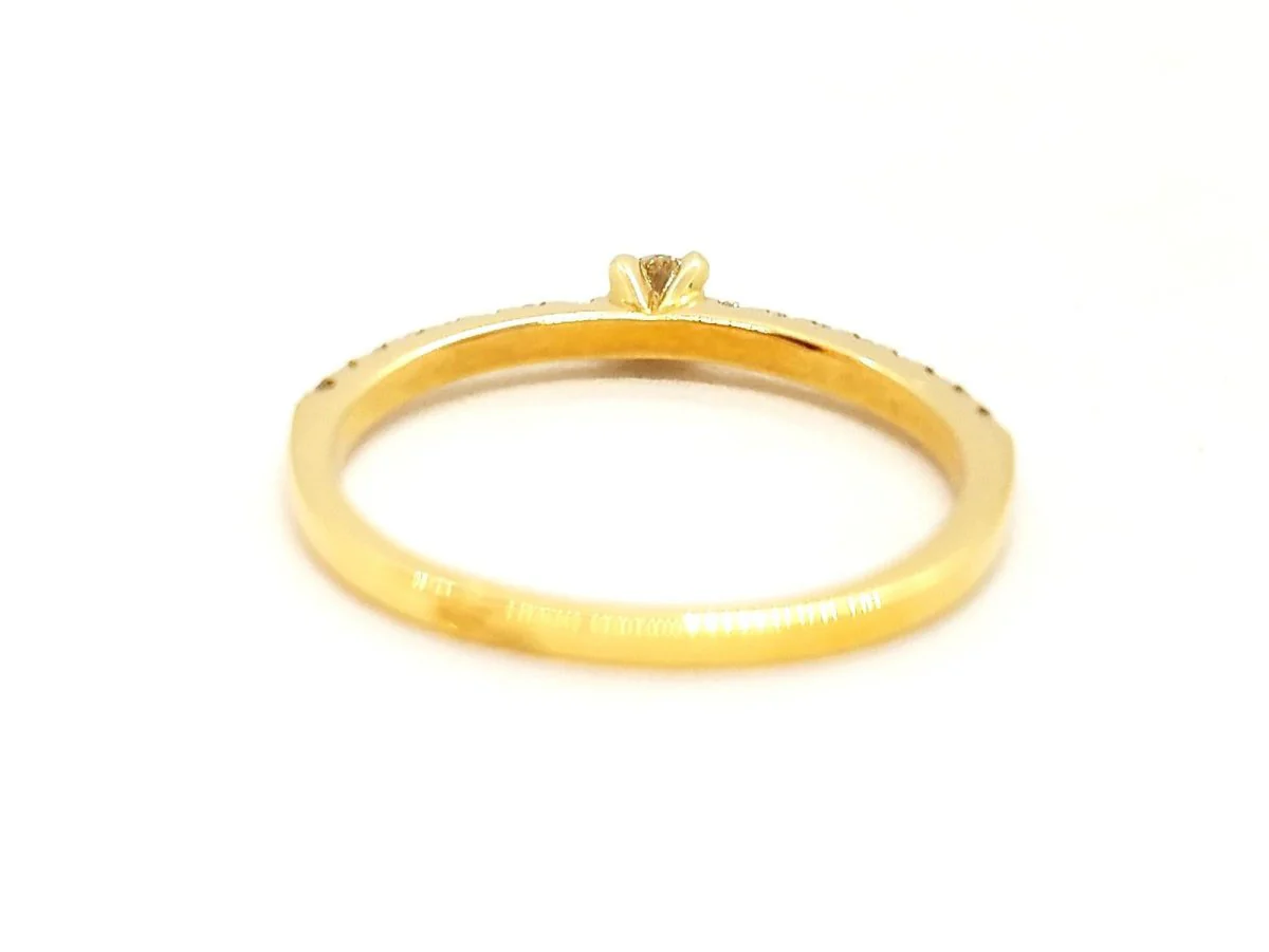 Solitaire Ring Yellow Gold Diamond - Image 8