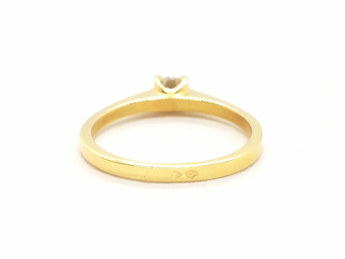 Solitaire Ring Yellow Gold Diamond - Image 8