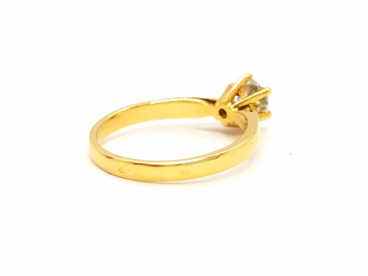 Solitaire Ring Yellow Gold Diamond - Image 11