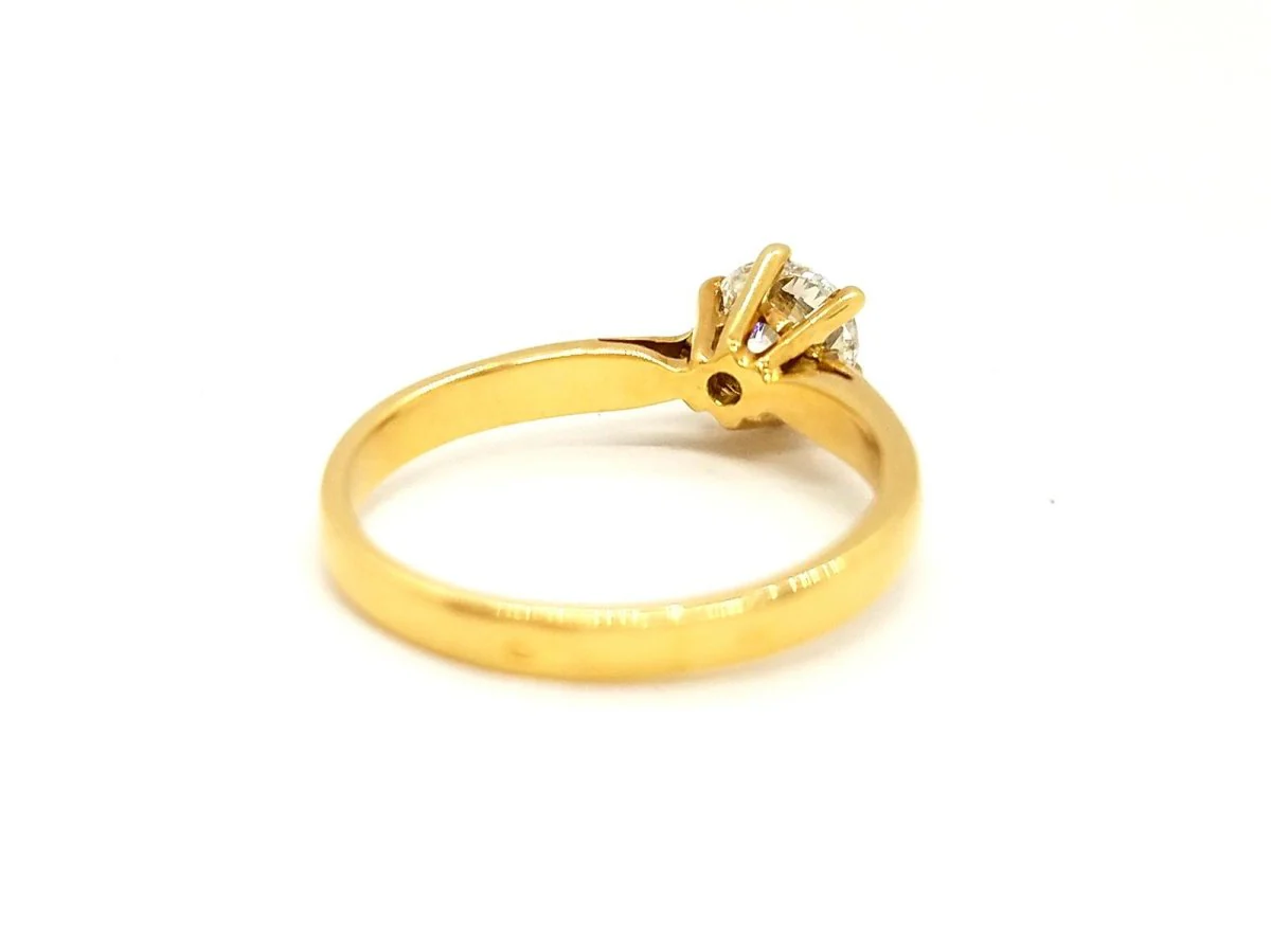 Solitaire Ring Yellow Gold Diamond - Image 12