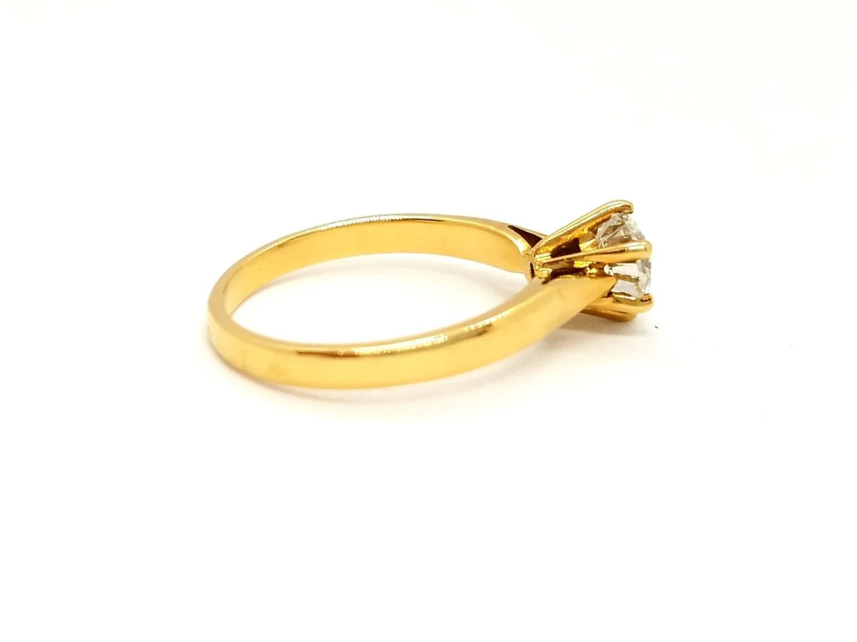 Solitaire Ring Yellow Gold Diamond - Image 13