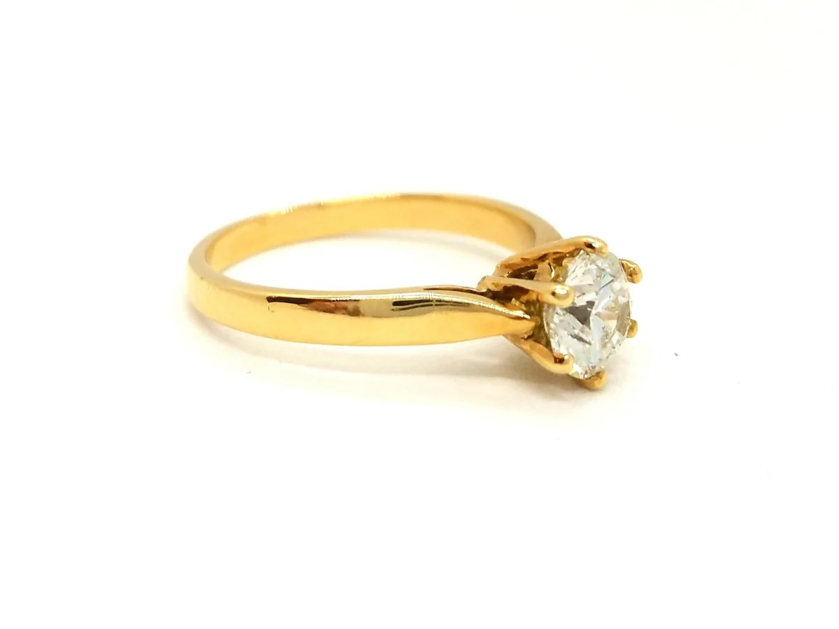 Solitaire Ring Yellow Gold Diamond - Image 14