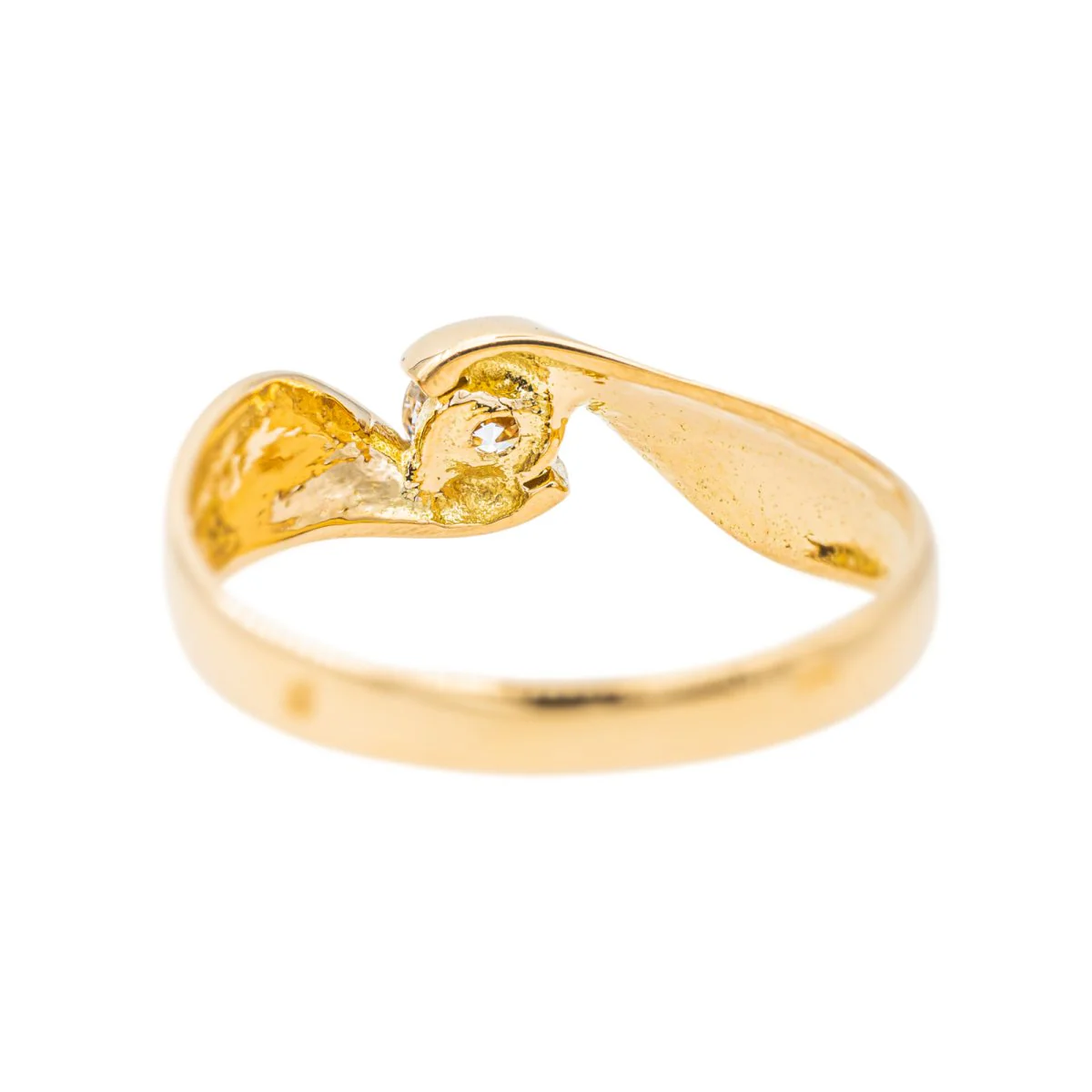Ring Yellow gold solitaire diamond - Image 5