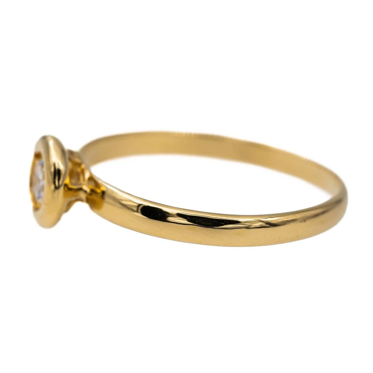 Solitaire Ring Yellow Gold Diamond - Image 4