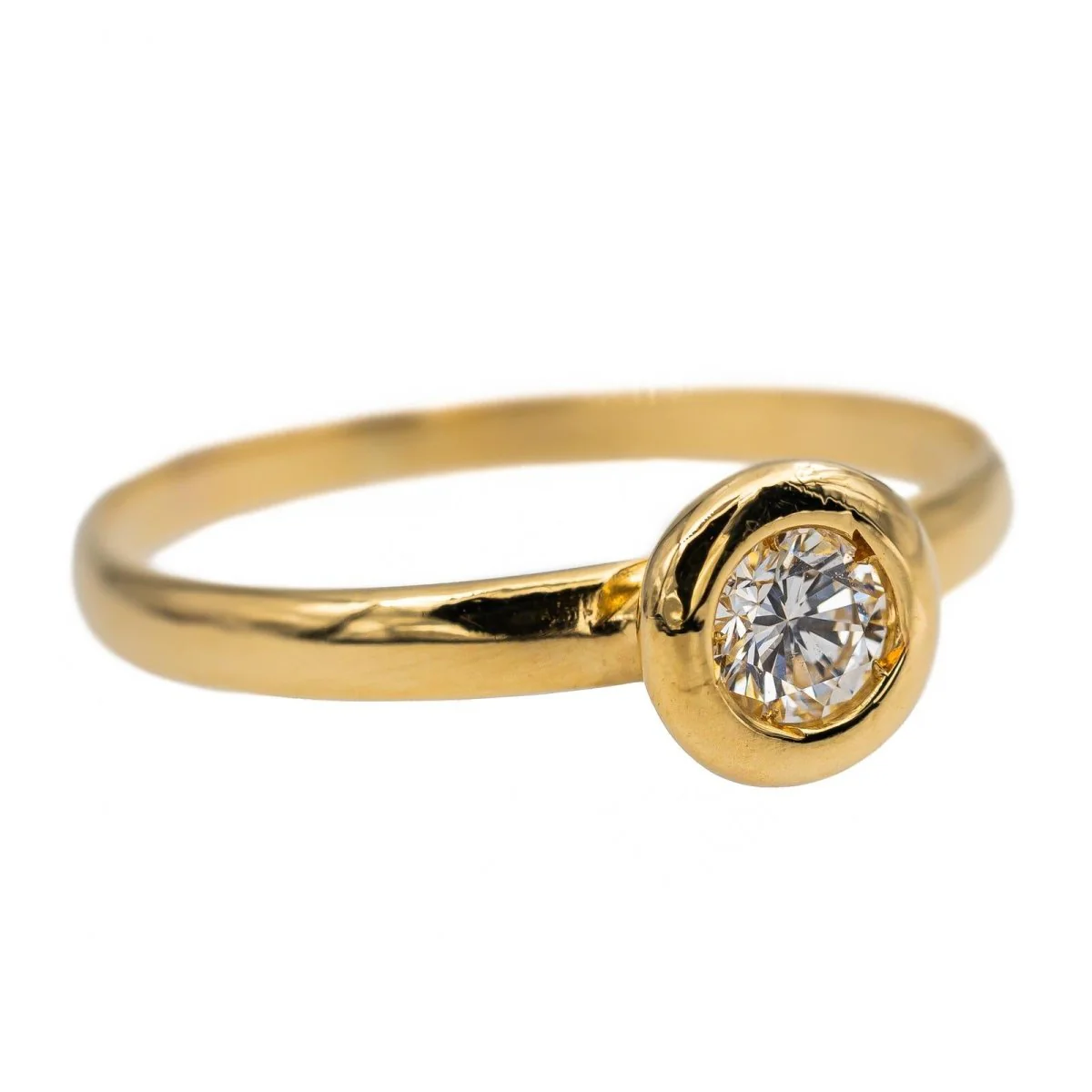 Solitaire Ring Yellow Gold Diamond - Image 7