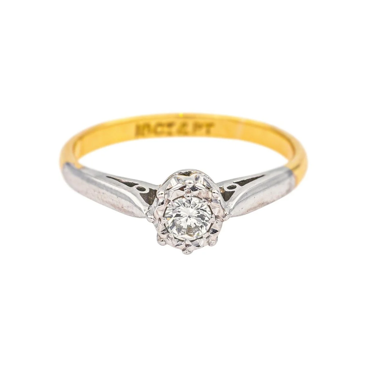 Yellow Gold Solitaire Diamond Ring