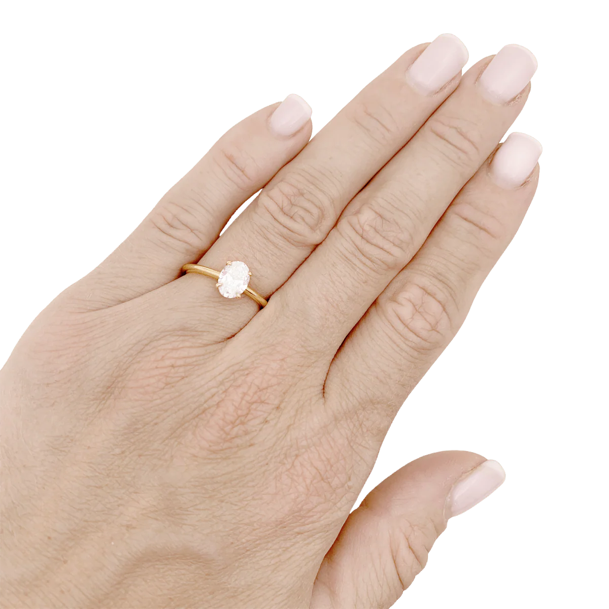 Ring Solitaire in yellow gold and diamond - Image 2