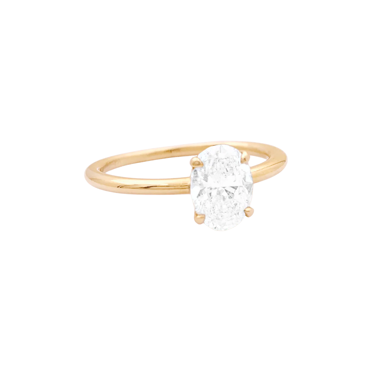 Ring Solitaire in yellow gold and diamond - Image 5
