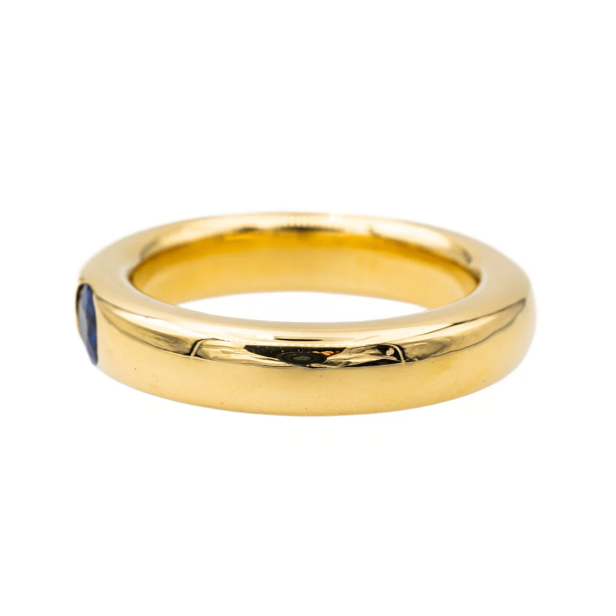 Ring Solitaire Yellow gold Sapphire - Image 4