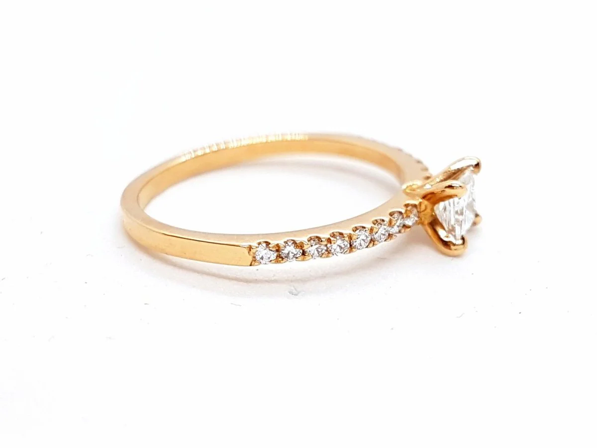 Solitaire Ring Rose Gold Diamond - Image 10