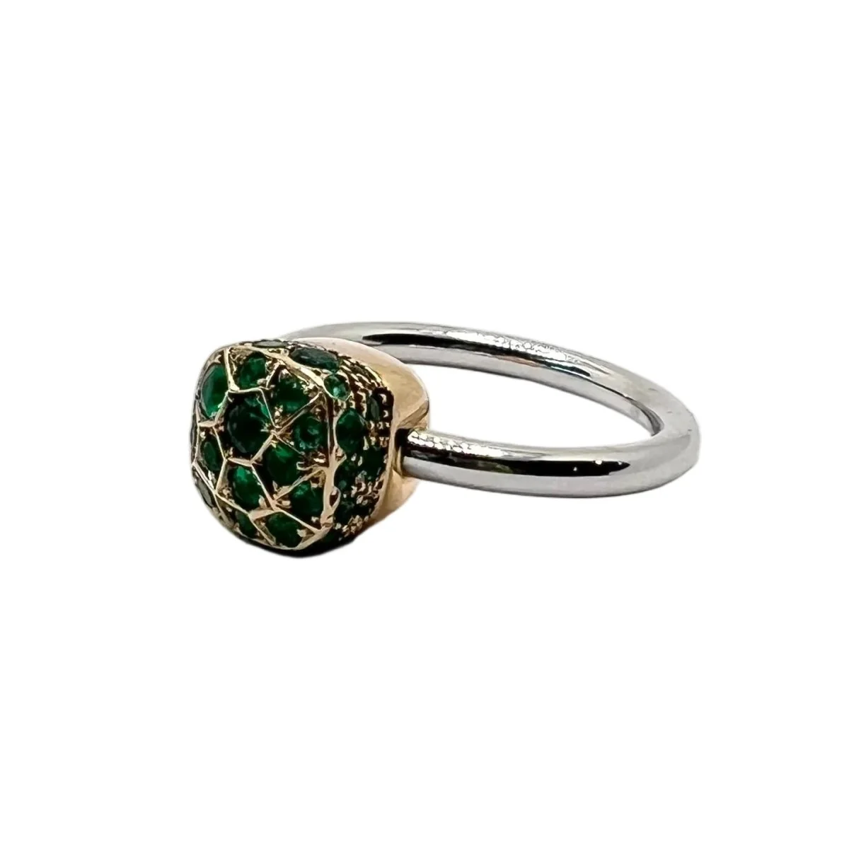 Ring Solitaire POMELLATO "Nudo" in yellow gold and sapphires - Image 2