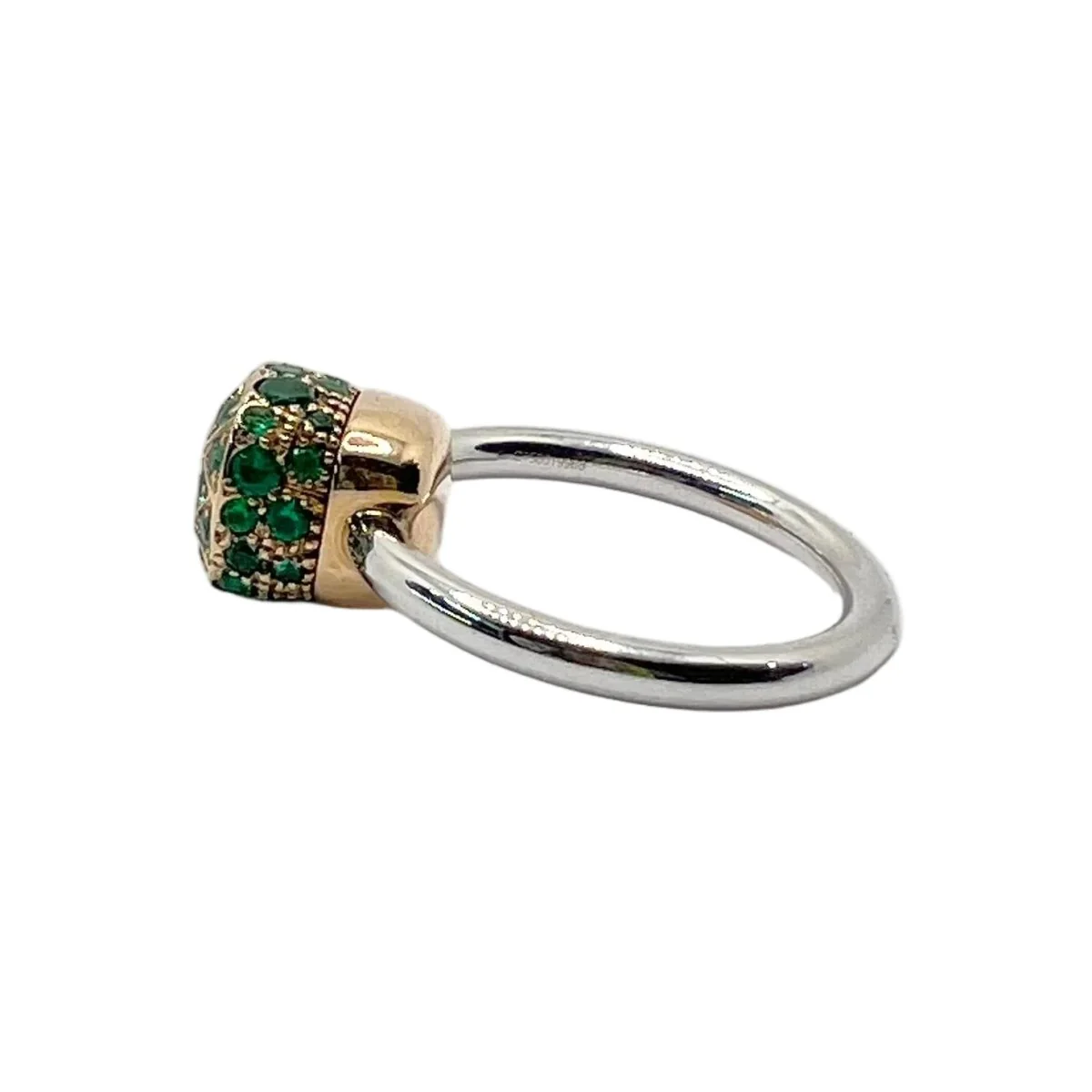 Ring Solitaire POMELLATO "Nudo" in yellow gold and sapphires - Image 3