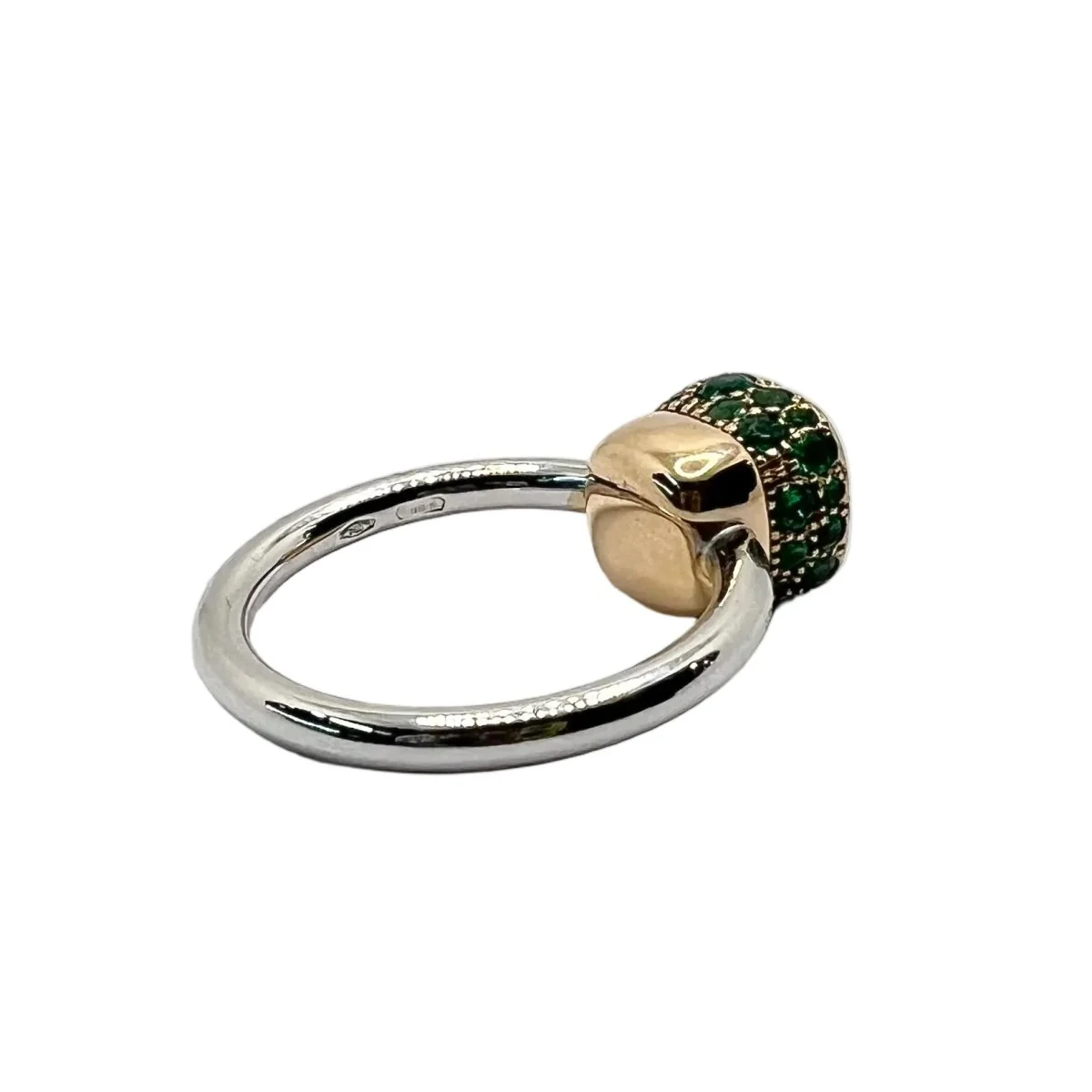 Ring Solitaire POMELLATO "Nudo" in yellow gold and sapphires - Image 5