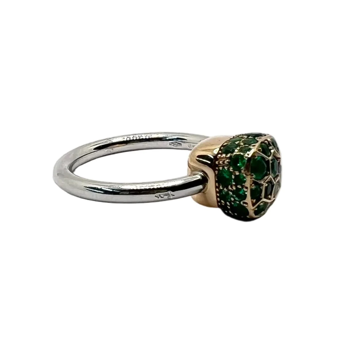 Ring Solitaire POMELLATO "Nudo" in yellow gold and sapphires - Image 6