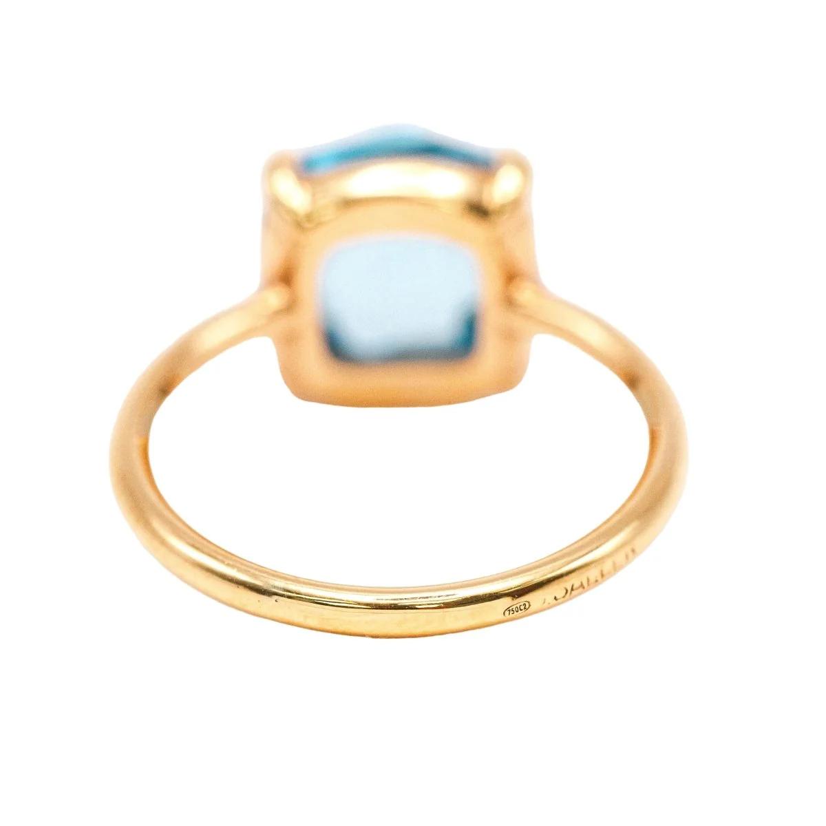 SWISS TOPAS Solitaire Ring in Yellow Gold and Topaz - Image 3