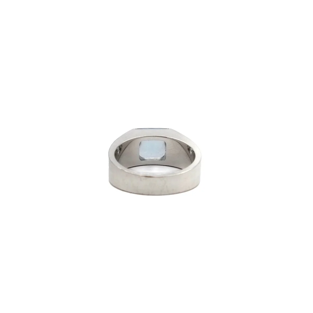 Bague CARTIER Tank en or gris et aigue-marine - Image 4
