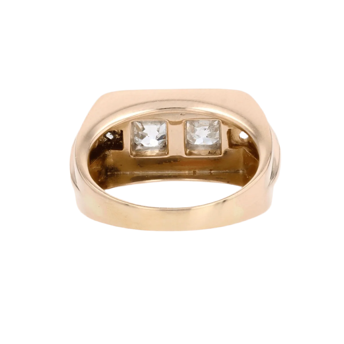 Ring Tank in yellow gold, paltinium and diamonds - Image 4