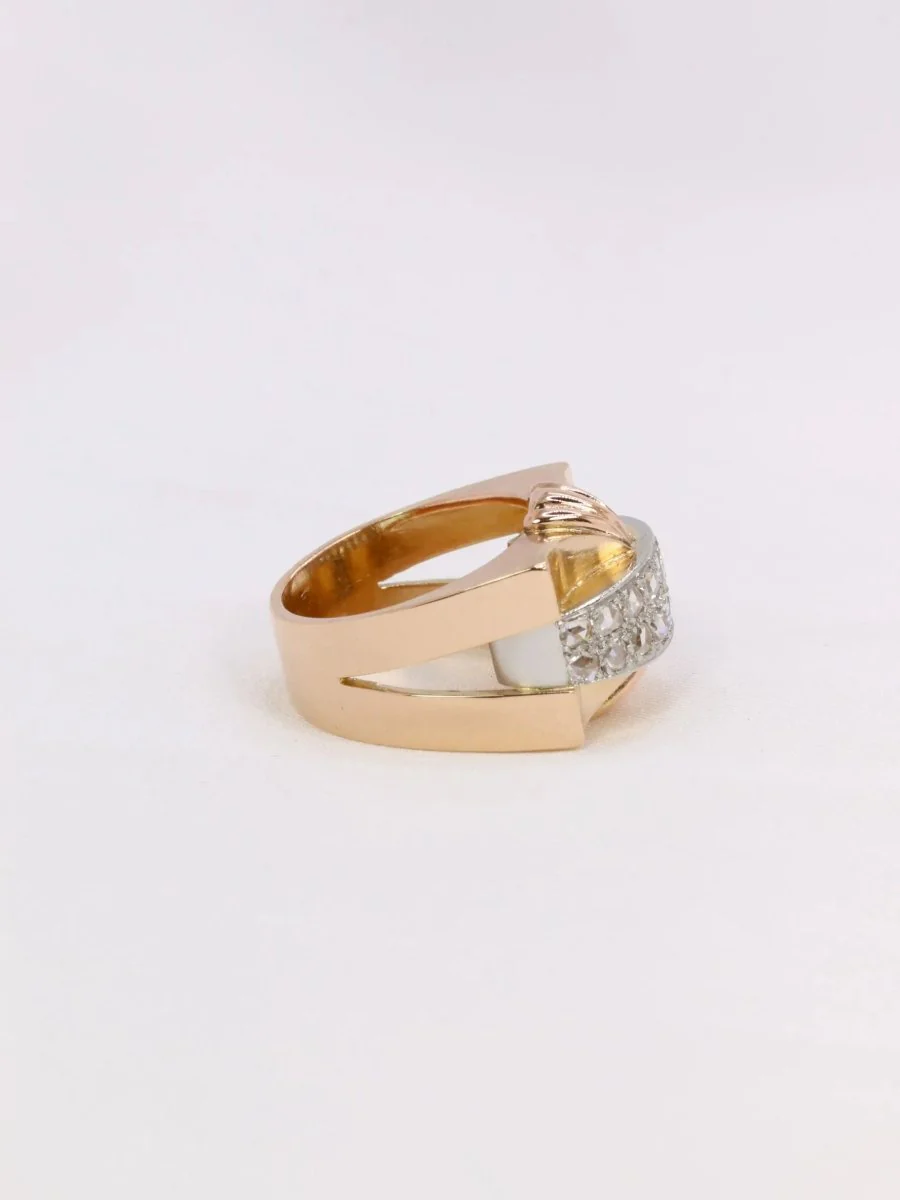 Rose-cut diamond Tank ring - Image 6